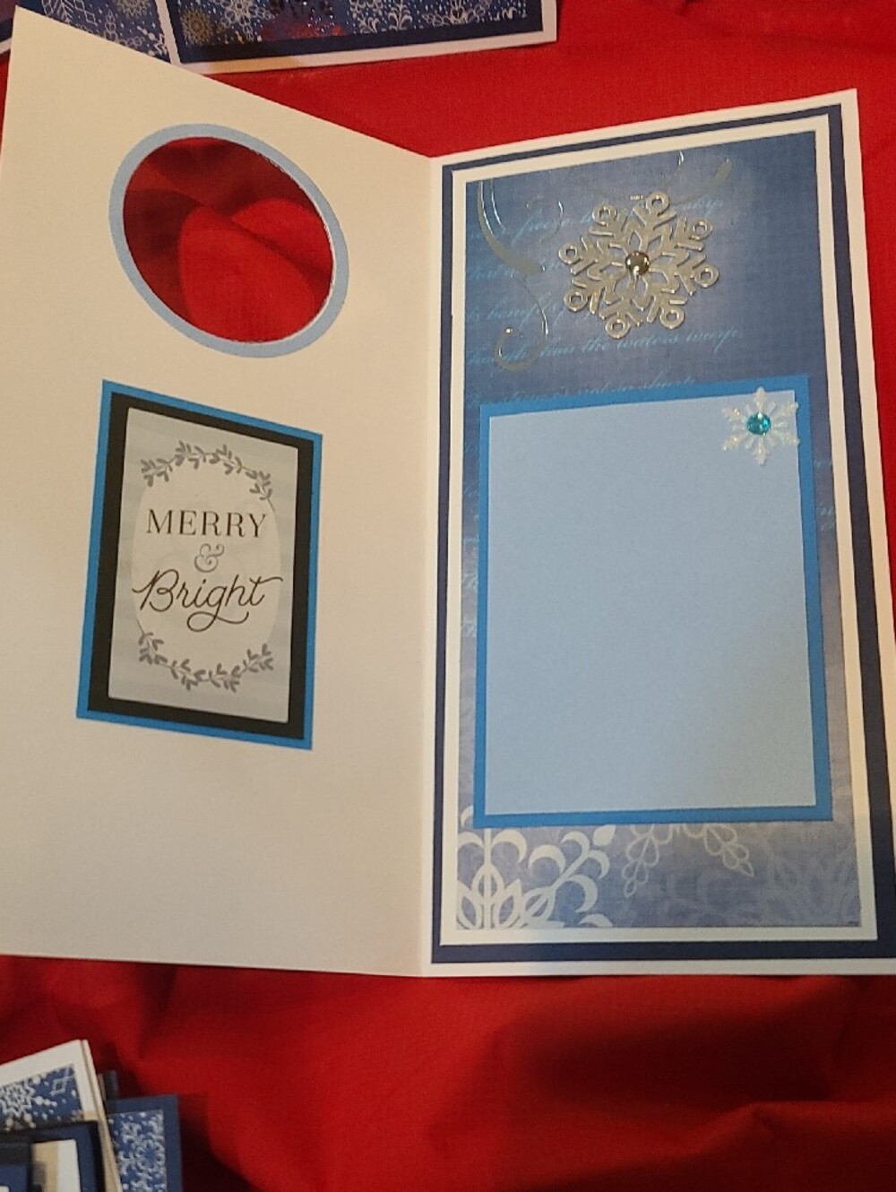 Festive Blue Snowflake Holiday Cards - 13 Pack of Asst Designs NWT - Picture 7 of 10